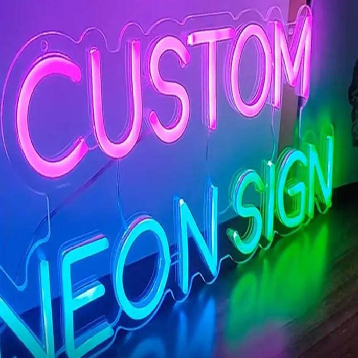 Letras acrílicas personalizadas, letrero de neón LED.