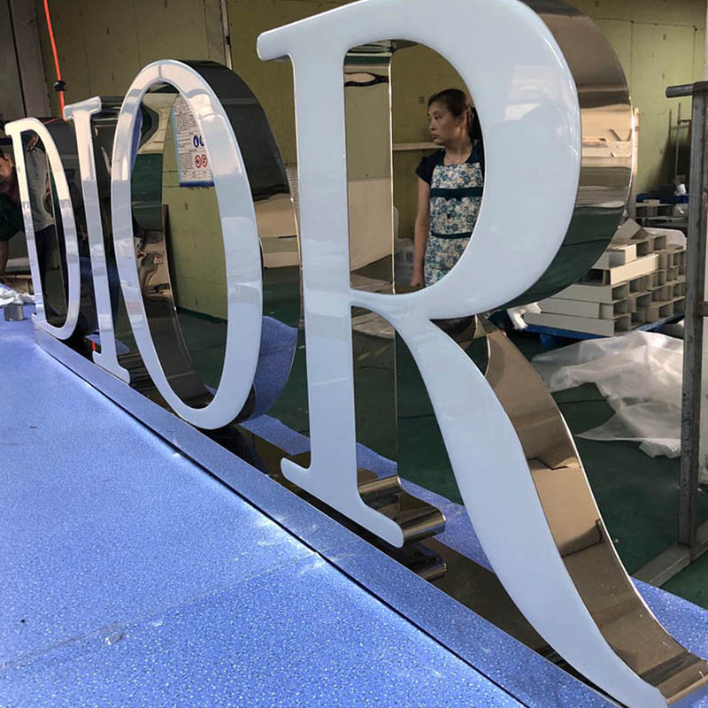 illuminated electronic sign epoxy resin letters