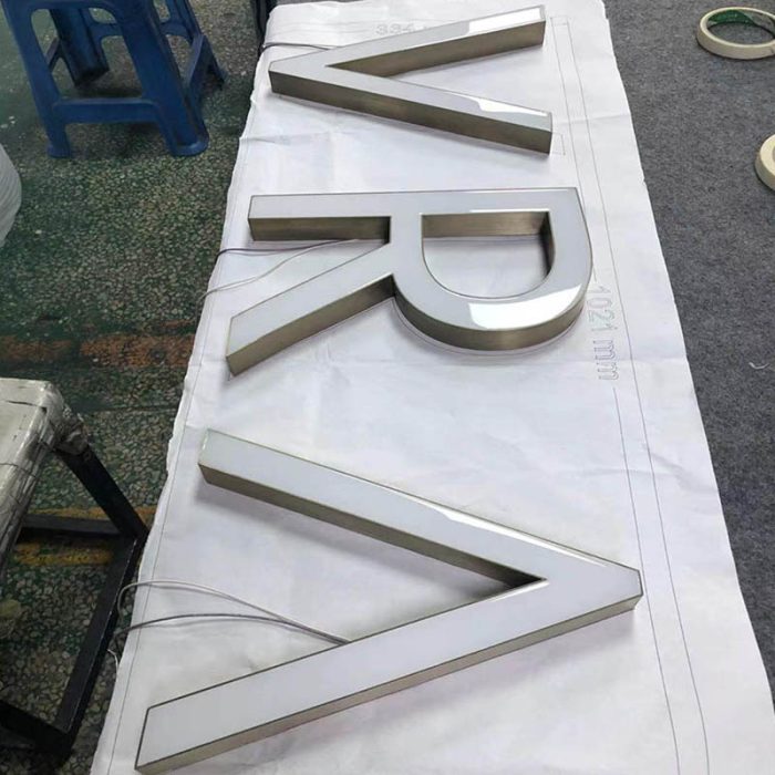 illuminated electronic sign epoxy resin letters