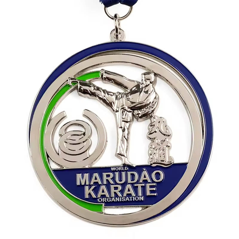 Trofeo de aleación de zinc con medalla deportiva