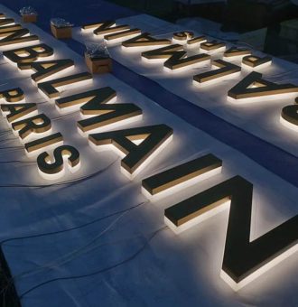 stainless steel face backlit acrylic letter sign
