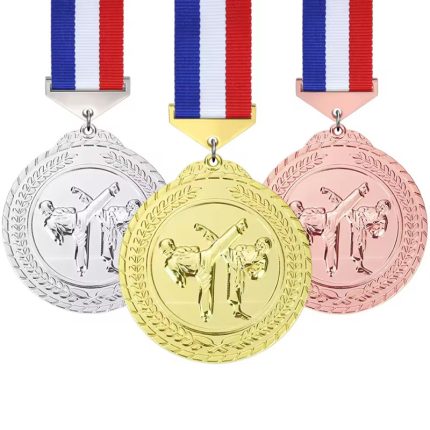 Medalla de taekwondo de kickboxing deportivo de tae kwon do