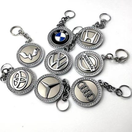 Porte-clés avec logo de voiture automatique en métal