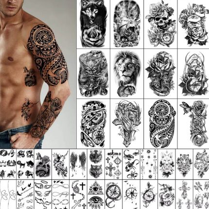 pegatina de tatuajes semipermanentes a base de hierbas