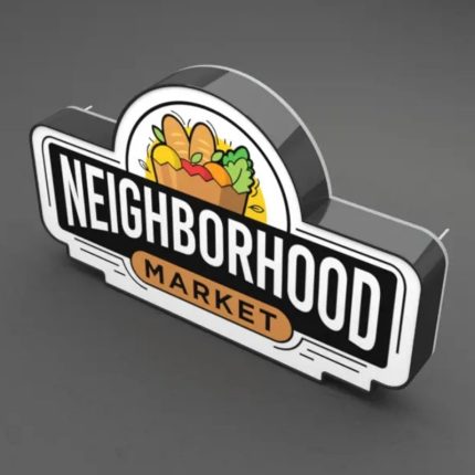 Panneau lumineux LED en acrylique avec lettres 3D