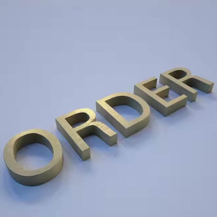 Lettre en acier inoxydable brossé