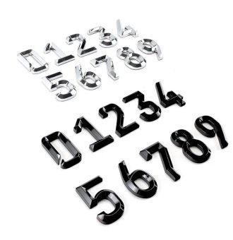 3d abs alphabet letters car sticker