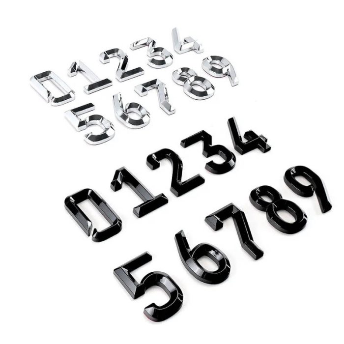 Autocolante para carro com letras do alfabeto 3D ABS