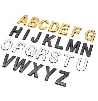 3d abs alphabet letters car sticker