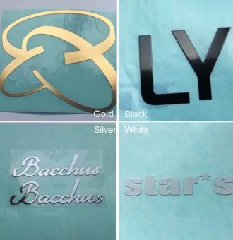 Adesivo metálico 3D com transferência de metal