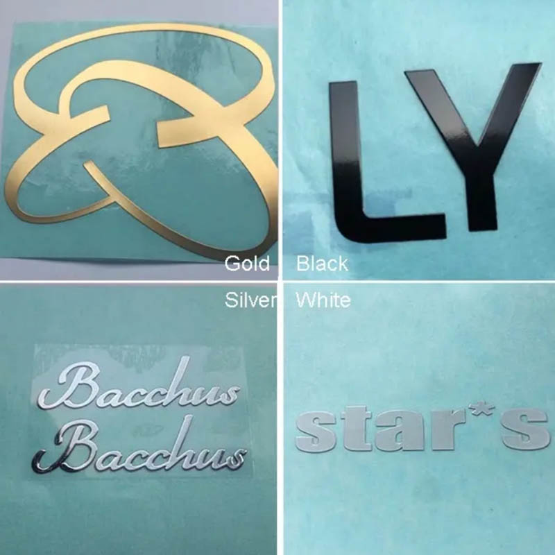 Adesivo metálico 3D com transferência de metal Adesivo metálico 3D com transferência de metal