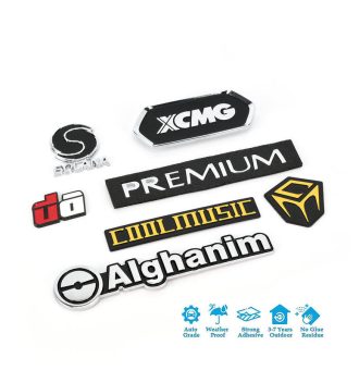 Chromowane emblematy samochodowe z ABS