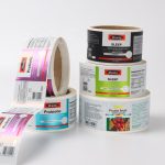 Étiquette autocollante d'emballage imprimée sur mesure