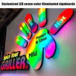 Letrero luminoso 3D LED RGB con letras