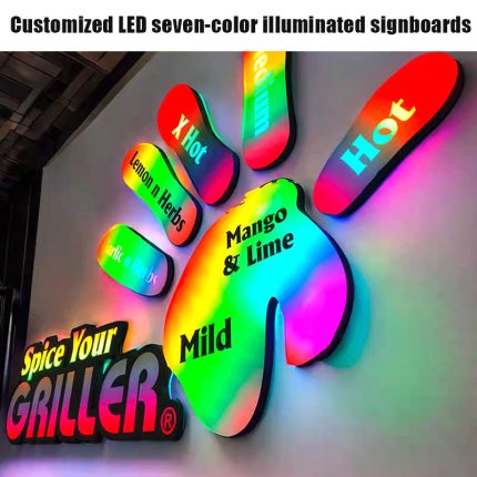 Letrero luminoso 3D LED RGB con letras