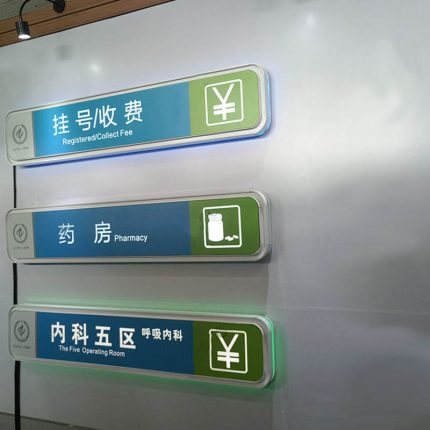 Sinalização de saída com display luminoso LED