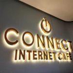 Panneau rétroéclairé lumineux en acier inoxydable