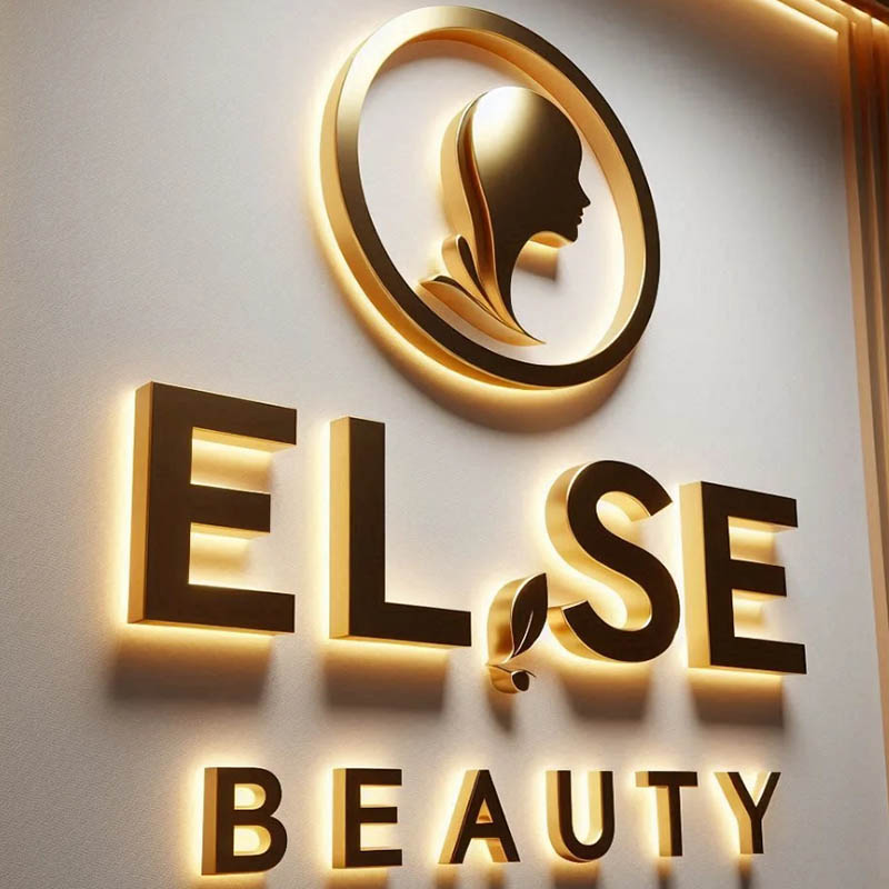 stainless steel illuminated backlit sign